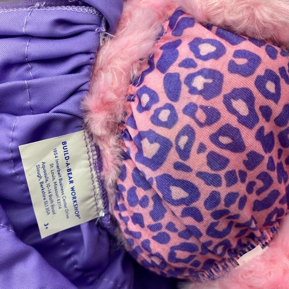Sweet March 2017 Build A Bear Pink Cuddle Bear w/Purple Tutu look outfit 12/2016 - Picture 4 of 9